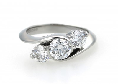 Platinum Trilogy Diamond Engagement Ring