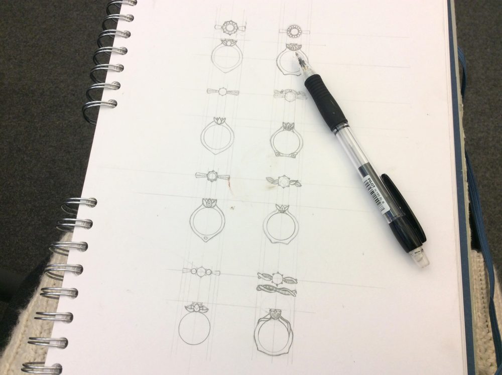 Designs of my lotus flower engagement ring