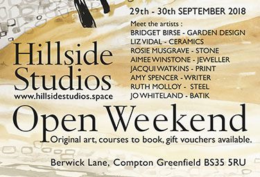 Hillside Studios Open Weekend 29-30 September 18