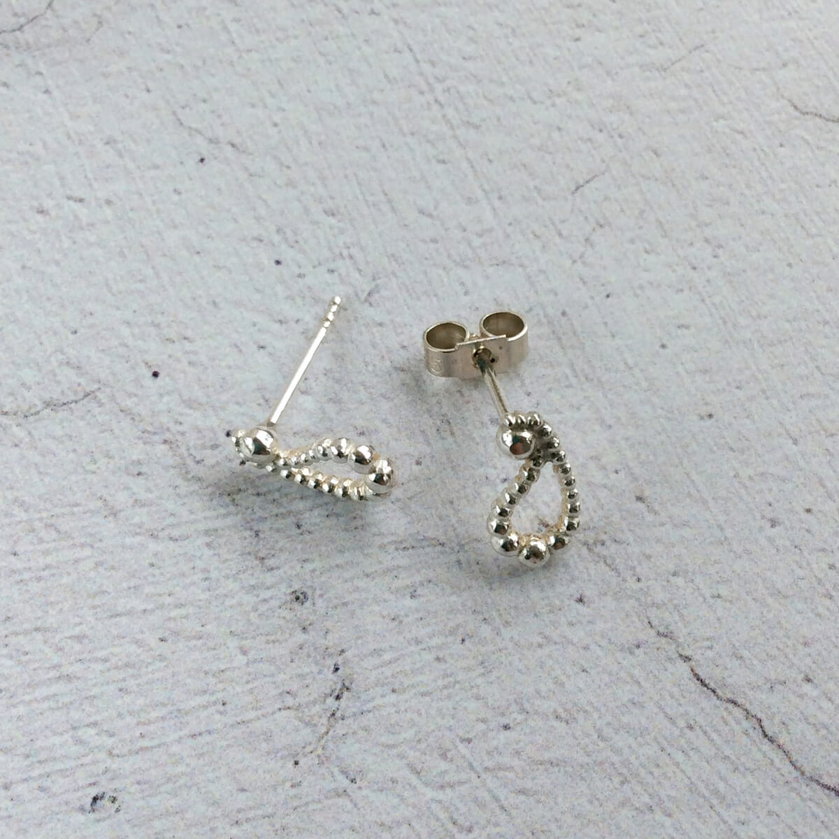 Cute Tiny Moon Stud Earrings Silver Celestial Jewelry Crescent Little –  Amonroo